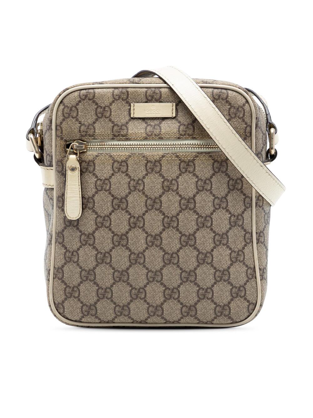 Gucci Front Zip Messenger Gg Coated #350093G60B
